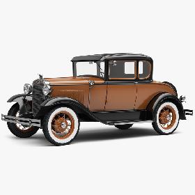 3D Ford Model A DeLuxe Coupe 1931
